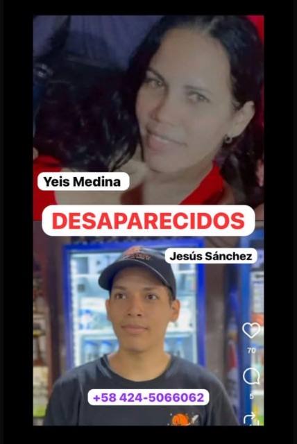 Foto de Yesi Medina y Jesús sanchez