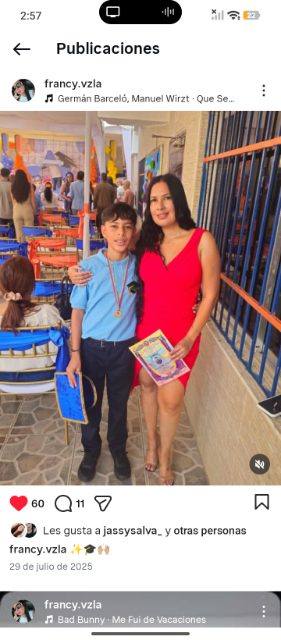 Foto de Francy Rodríguez y Johan Contreras