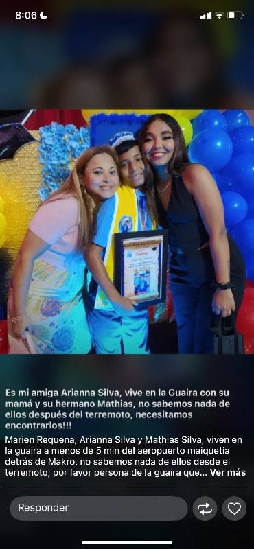 Foto de Marien Requena, Arianna Silva, Mathias Silva