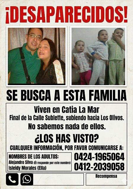 Foto de Alejandro silva isleidy morales y sus tres hijos
