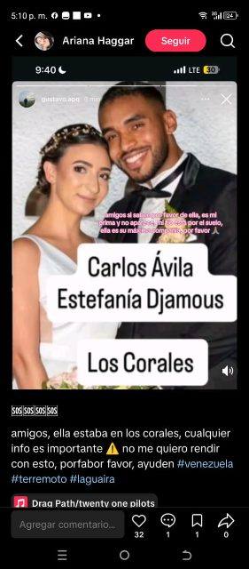 Foto de Carlos Ávila y Estefanía djamous