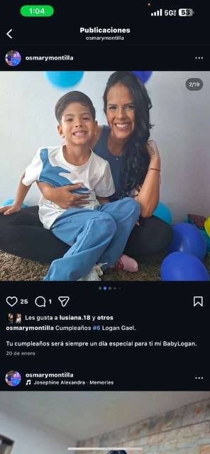 Foto de Osmary Montilla y Logan Medina