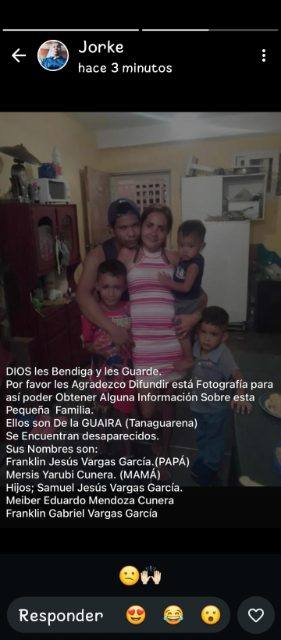 Foto de Franklin Alfonso y su familia