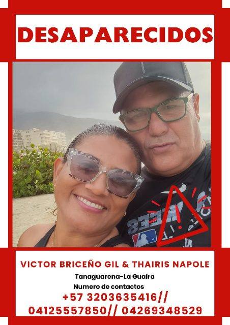 Foto de Victor Briceño y thairis napoles