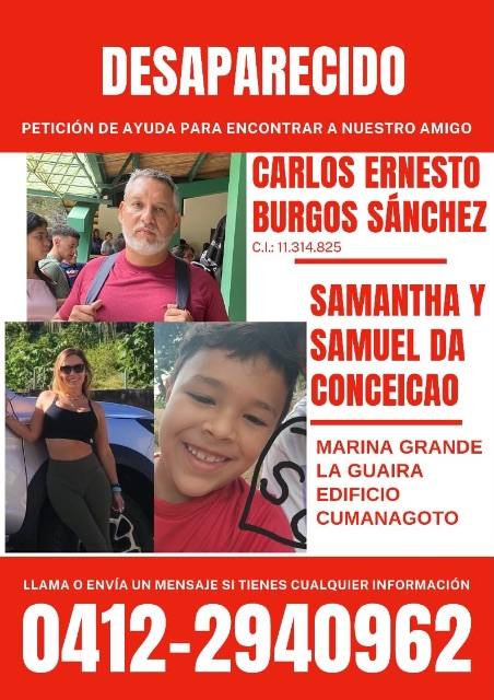 Foto de Carlos Ernesto Burgos Sánchez, Samantha y Samuel da Concenciao