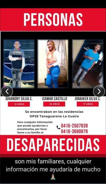 Foto de Isamar castillo yonaiker silva y yohandri silva