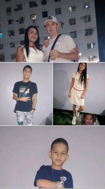 Foto de Yohan José briceño rojas, yuleika peroza, Kenianyelis vitriago y keniel vitriago yohan briceño