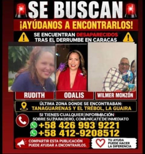 Foto de Wilmer Monzon y sus hermanas Rudy y Odalis