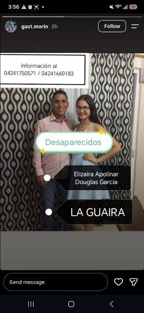 Foto de Elizaira Apolinar y Douglas García