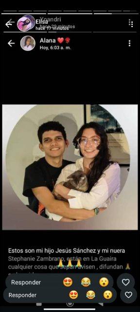 Foto de Jesús Sánchez y Stephanie Zambrano