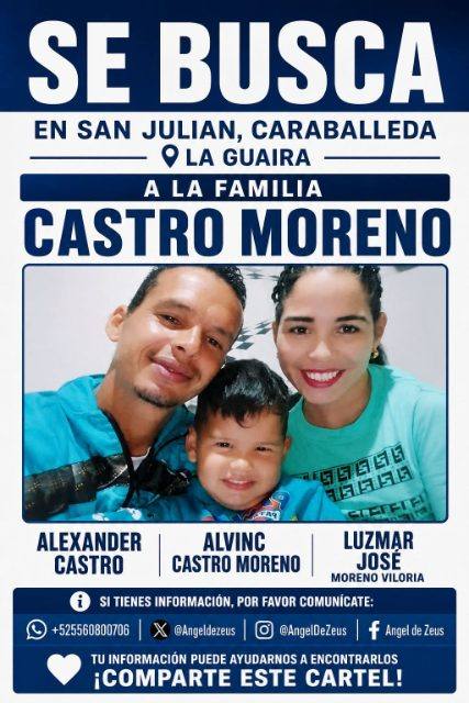Foto de Familia Castro Moreno (Alexander Castro, Alvync Castro Moreno y Luzmar Moreno)