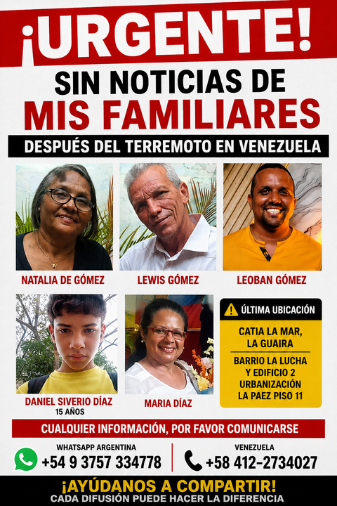 Foto de LEWIS GÓMEZ, NATALIA DE GÓMEZ, LEOBAN GÓMEZ, DANIEL SIVERIO DIAZ, MARIA DÍAZ. GÓMEZ