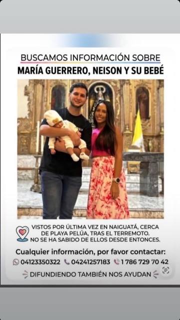 Foto de María guerrero , Neison Noguera y su bebe