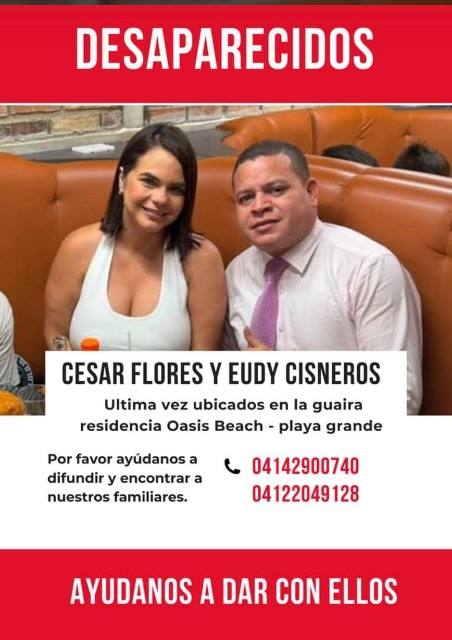 Foto de César Oscar flores mota y Eudys cisnero