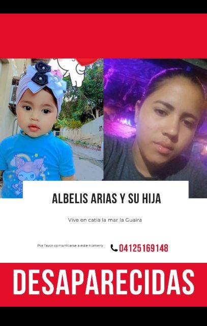 Foto de Alberlis arias y su hija