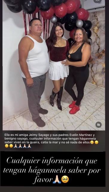 Foto de Jeimy Sayago,Evelyn Martínez,Benigno Sayago