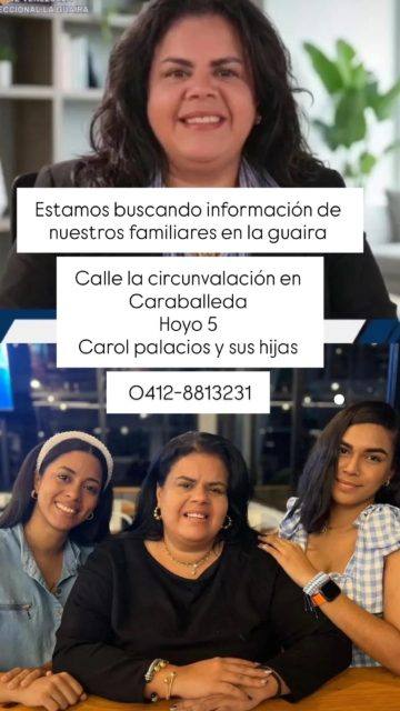 Foto de Carol Palacios y sus hijas Mariana y Patricia