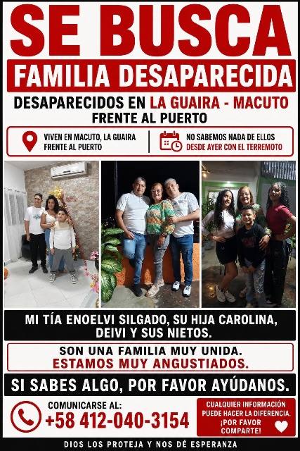 Foto de Enoelvi Silgado y su familia