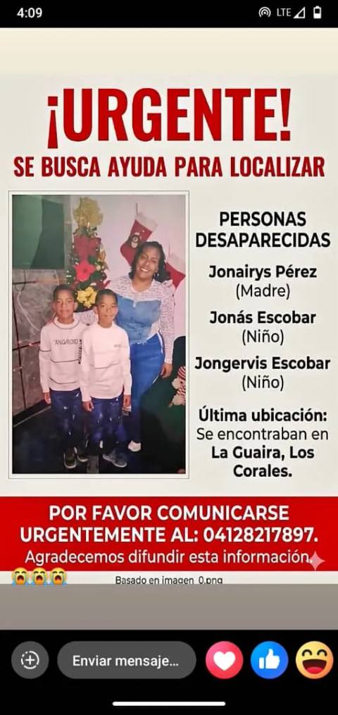 Foto de Jonairys y sus 2 niños Perez