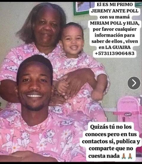 Foto de Jeremy ante Poll y Mirian poll