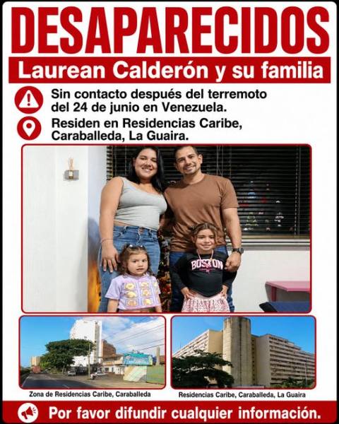 Foto de Laurean Calderon y familia