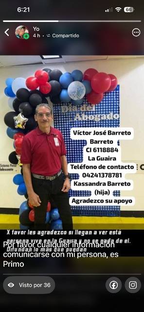 Foto de Víctor José Barreto