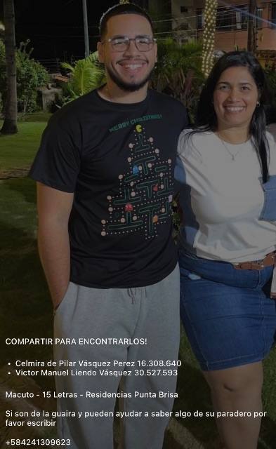 Foto de Celmira de pilar Vásquez Pérez y Víctor Manuel Liendo Vasquez
