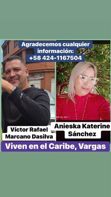 Foto de Víctor Rafael Marcano Dasilva y Anieska Katherine Sánchez Landazuri