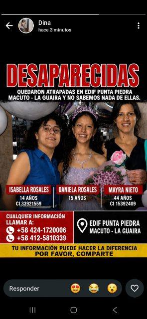 Foto de Maira nieto Daniel y Isabela rosales nieto