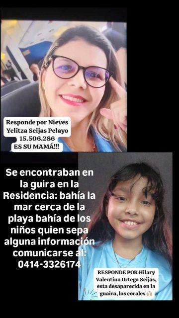Foto de Yelitza mejia y su hija hilary Valentina Ortega sejia