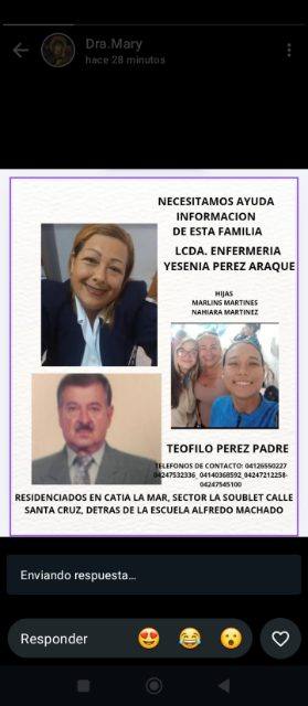 Foto de Yesenia Pérez araque y su familia