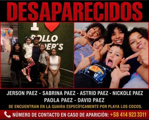 Foto de Jerson Páez, Sabrina Páez, Astrid Páez