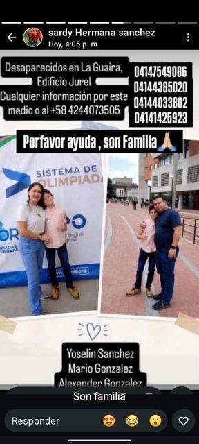 Foto de Yoselin Gonzáles y familia
