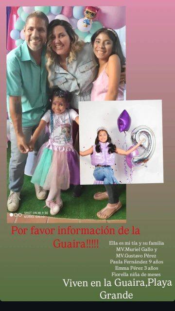 Foto de Muriel Gallo Gustavo Pérez Hijas: Paula Fernández 9 años , Emma Pérez 3 años, Fiorella Pérez meses  Domingo José y Marle