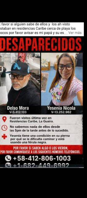 Foto de Yesenia Nicola y Delso mora