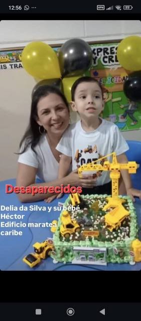 Foto de Delia Da Silva y su bebé Héctor