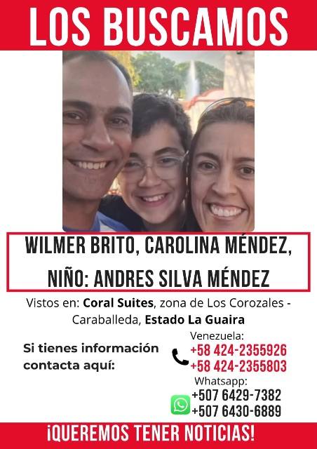 Foto de Carolina Méndez; Andrés Silva y Wilmer brito