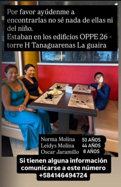 Foto de Norma Molina Corona, Leidys Molina Corona y Oscar Jaramillo