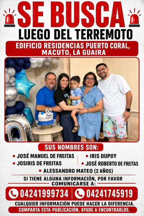 Foto de José Manuel De Freitas, Josiris De Freitas, Iris Dupuy, José Roberto De Freitas y Alessandro Mateo