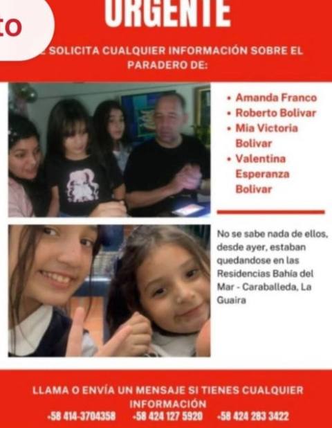 Foto de Amanda Franco, Roberto Bolivar, mía victoria, Valentina Esperanza Bolivar Bolivar,