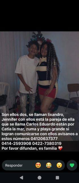 Foto de Lixandro oyer y Jennifer farias