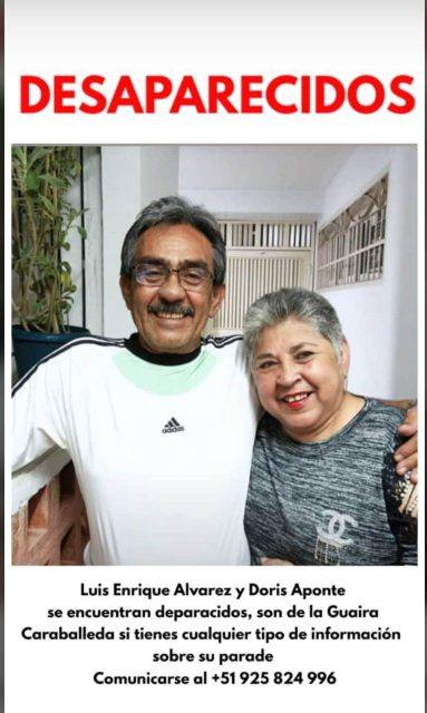 Foto de Enrique Álvarez y Doris Aponte