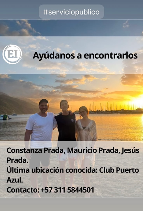 Foto de Constanza, Mauricio y Jesús Prada