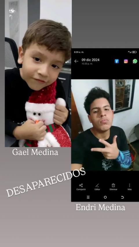 Foto de Endri y Gael Medina