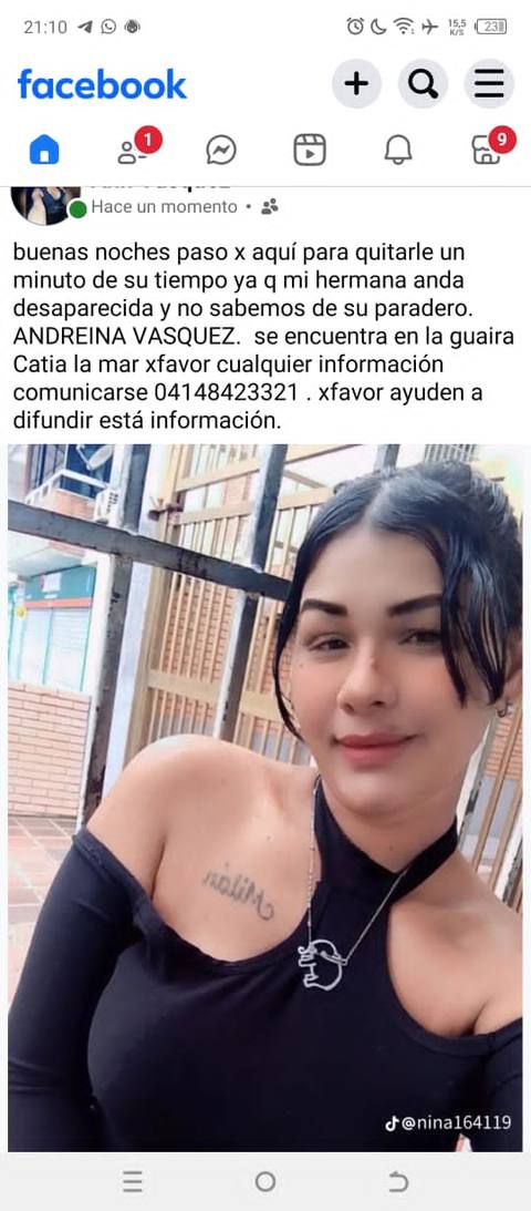 Foto de Andreina Vásquez
