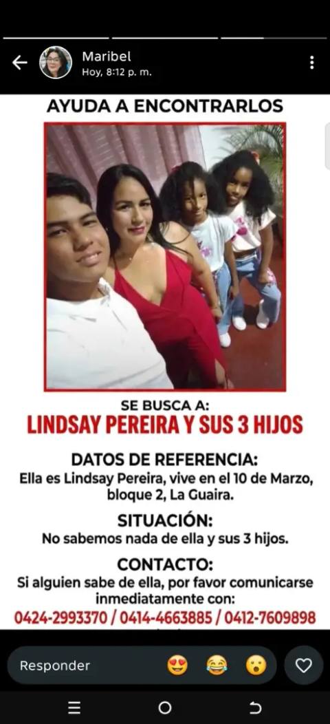 Foto de Lindsay  y sus hijos Pereira
