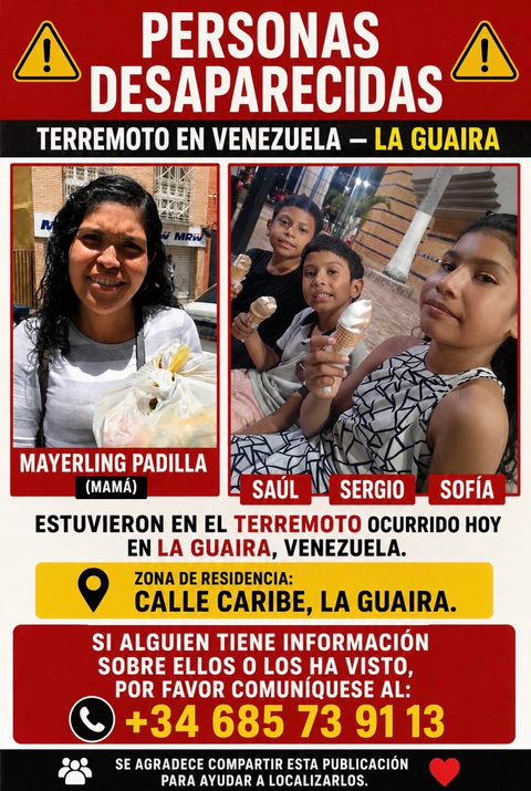 Foto de Mayerling, Sofía, Sergio y Saul Padilla