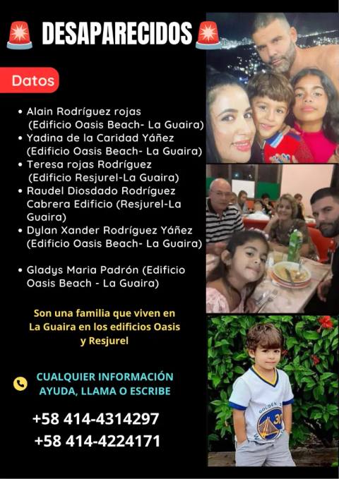 Foto de Alahim Rodriguez y familia cubana Yadina Yanez teresa Rojas Raudell Rodriguez
