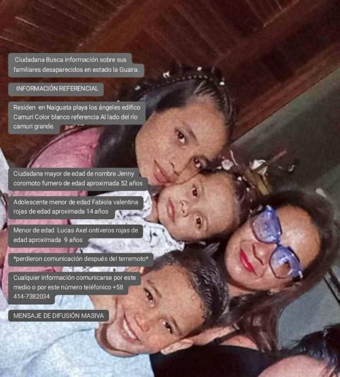 Foto de Yenny. Lucas. Fabiola Fumero. Ontiveros. Zambrano