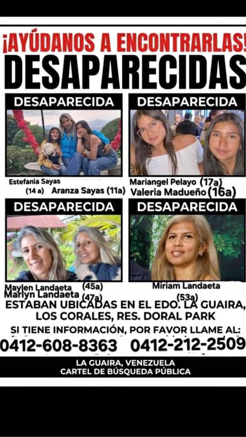 Foto de Estefanía y Arazan Saya, Mariangel Pelayo, Valeria Madueño, Maylen Marlyn Miriam Landaeta Valeria Madueño